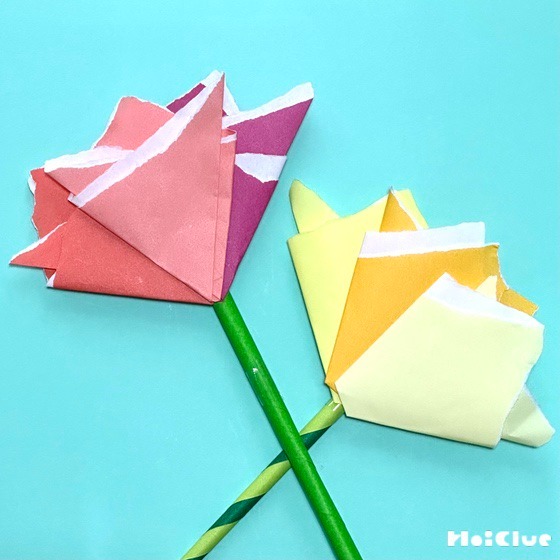 母の日の折り紙 カーネーション大人の折り紙インテリア