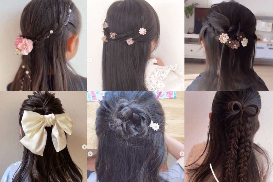 子供のための卒園式 入学式ヘアアレンジ：簡単で可愛い髪型 - YouTube