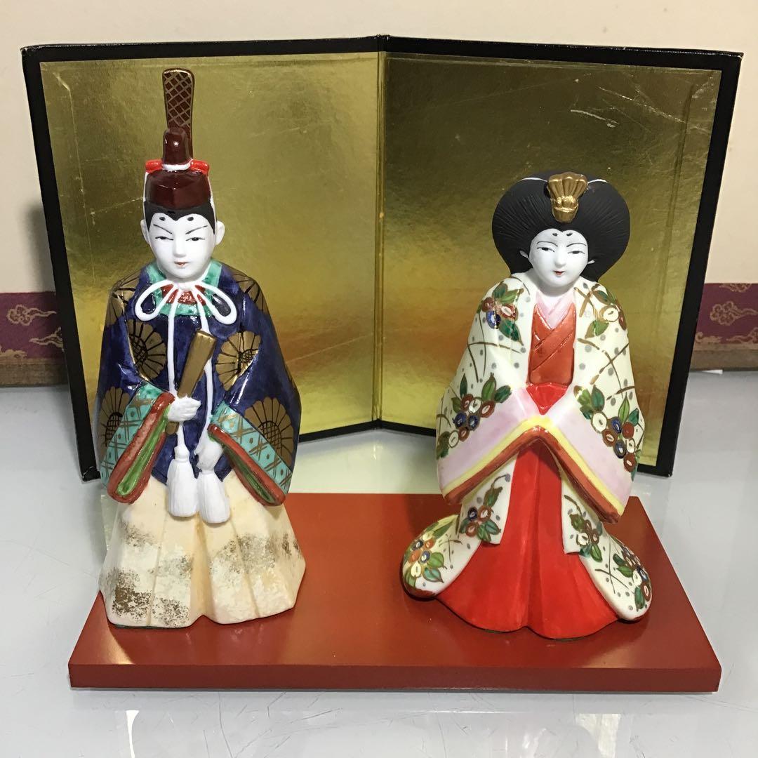 組み雛 藤柄 ひな人形 お雛様 陶器 和雑貨 置物 置き物 和風 オブジェ インテリア プレゼント かわいい 4-0564さんポチ