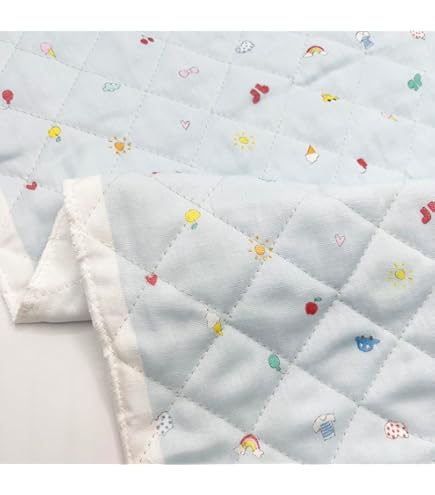 生地 布ダブルガーゼ ベビーキルト 裏パイル赤ちゃん用品にぴったりのふんわりキルティング 通販-生地のお店プロート