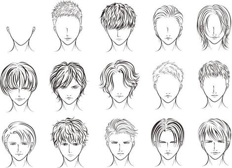 髪の塗り方メイキング。イケメン男性をカッコよく塗ろう！お絵かき図鑑