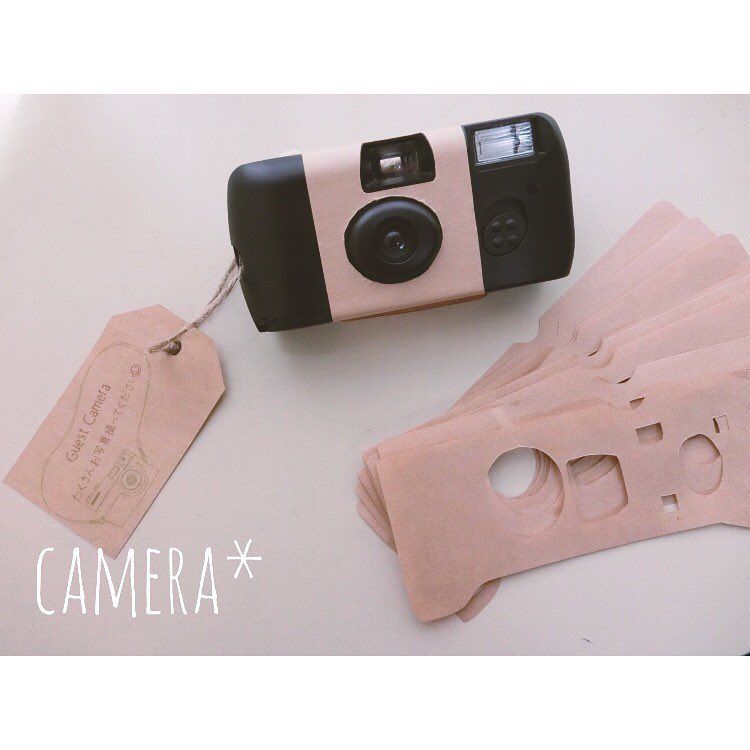 写ルンです インスタントカメラ カメラカバー ペーパーアイテム 写ルンですDIY 100均アイテムで花嫁DIY＊節約しながらこだわりの結婚式＊美花嫁図鑑 farny ファーニー お洒落で可愛い花嫁レポが満載！byプラコレ