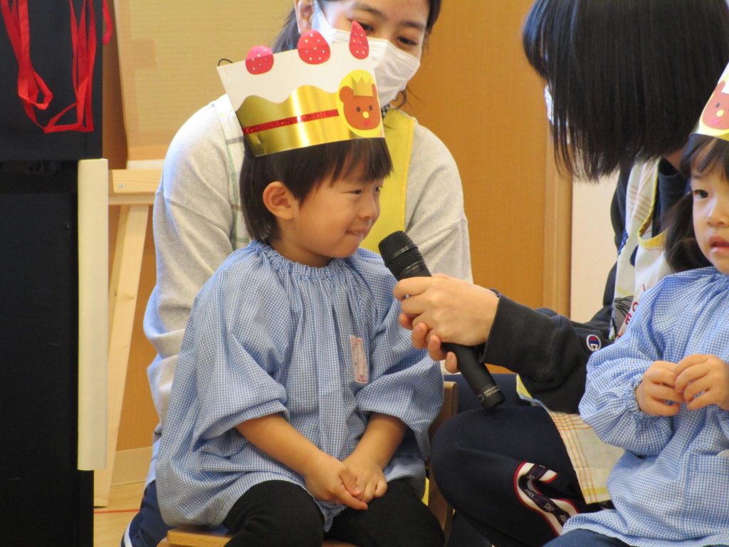 9月誕生会にいざ馬場保育園