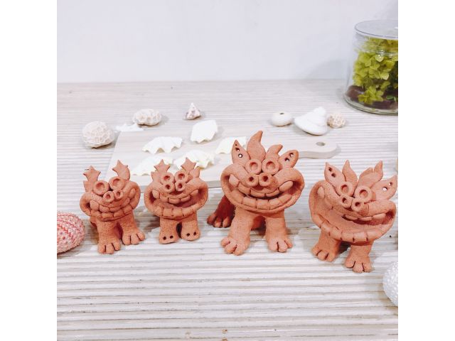 石垣島粘土で陶シーサー作り体験 ｢横向き｣ atelier repos.5a - じゃらん遊び体験