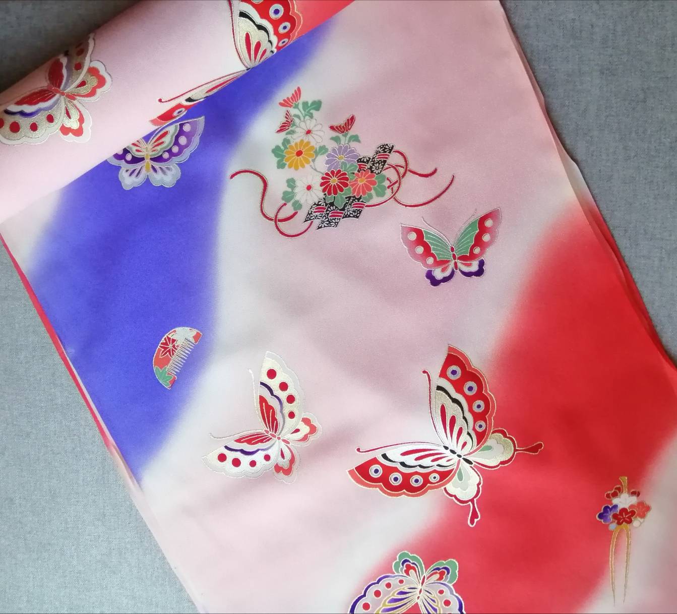 着物生地 こども用 ミシンで作る あわせ着物の作り方① 子ども用90～130