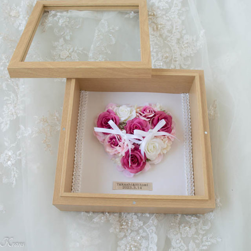K様オーダーメイド 挙式後のアフターリングピロー＆アフター髪飾り＆フラワーリース