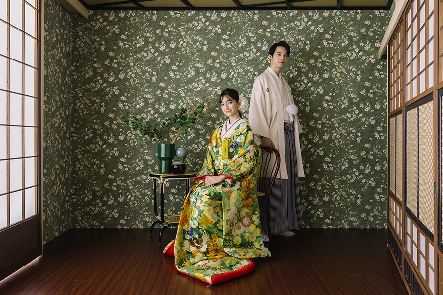 大正浪漫スタジオセット大阪のフォトウェディングはスタジオルミナス大阪