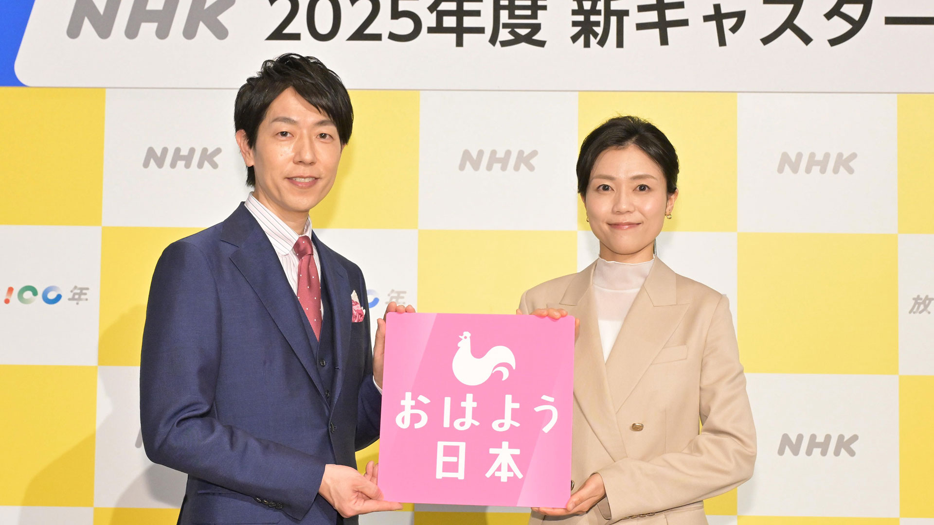 NHK関西ローカル「ほっと関西」を担当する 左から 嶋田ココアナウンサー、小山径アナウンサー、倉沢宏希アナウンサー、鹿島綾乃アナウンサー - スポニチSponichi Annex 芸能