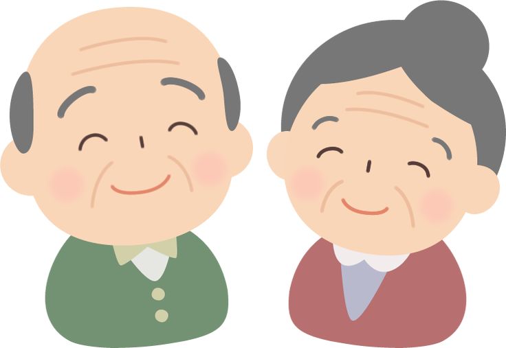 おじいさんとおばあさんの無料 フリー イラストかわいい手描きの無料素材「てがきっず」保育園・小学校・介護施設にぴったりのフリー素材イラスト