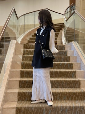 ホテルディナー 冬コーデ2042TikTok