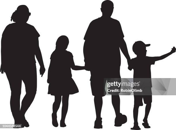 親子の後ろ姿 シルエット の Stock フォトAdobe Stock