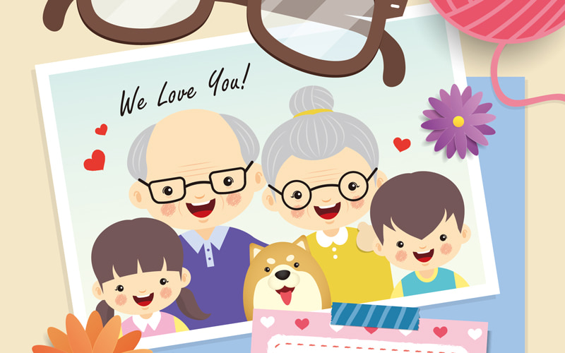 お母さんにプレゼントを贈る子どものイラスト：イラスト無料