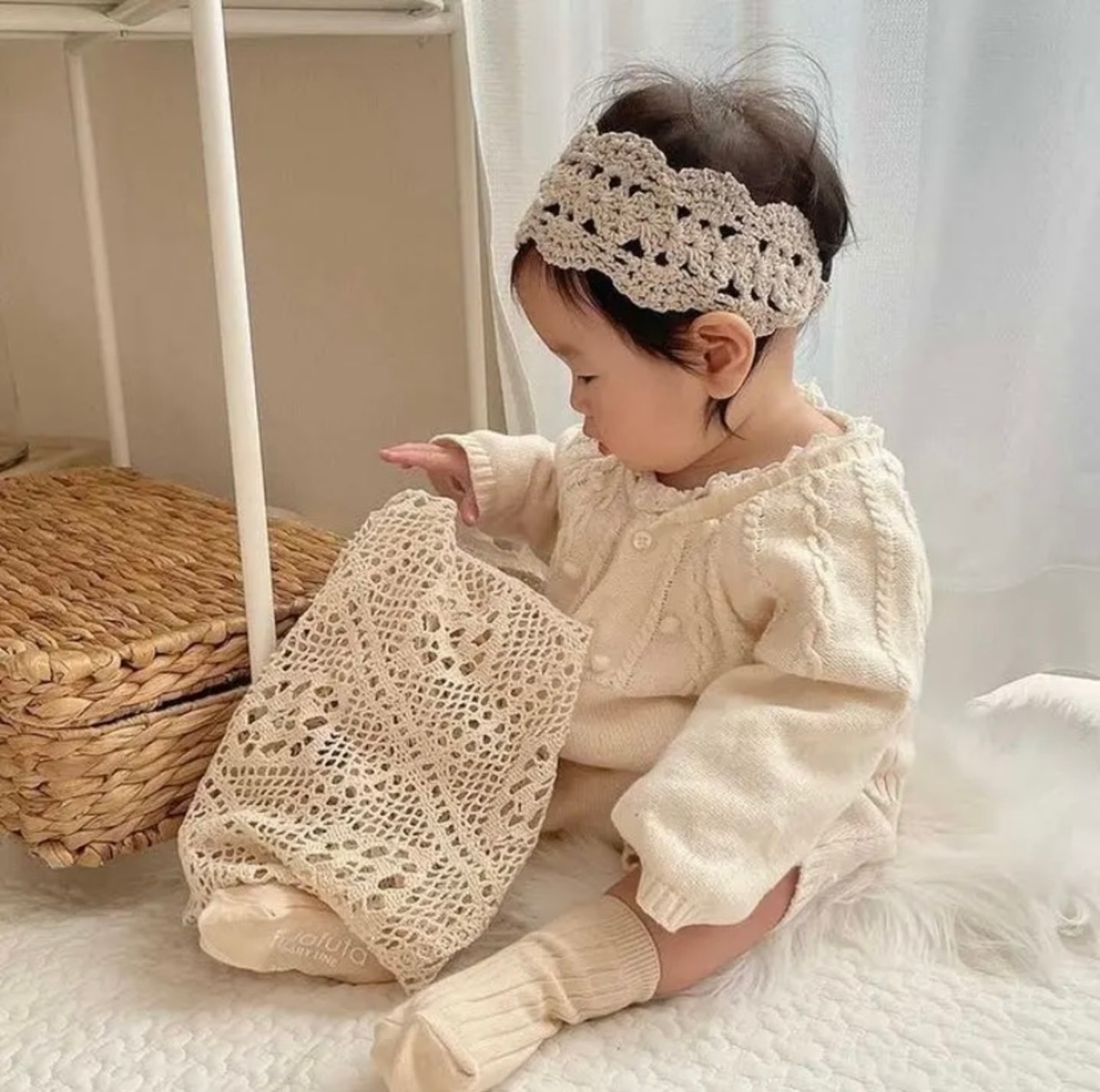 赤ちゃんに優しい毛糸で出来たベビーヘアバンド ギフト雑貨・その他 NORIKO＿YARN 通販 17124779Creema クリーマ