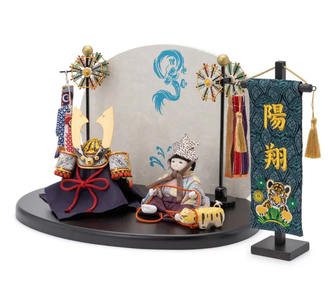 御名前旗 西陣織 月と虎 男の子五月人形端午の節句おしゃれ今どきSUZUTAME ONLINESHOP vogue