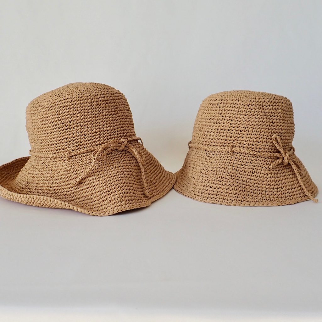 とんがり 麦わら帽子 編み図