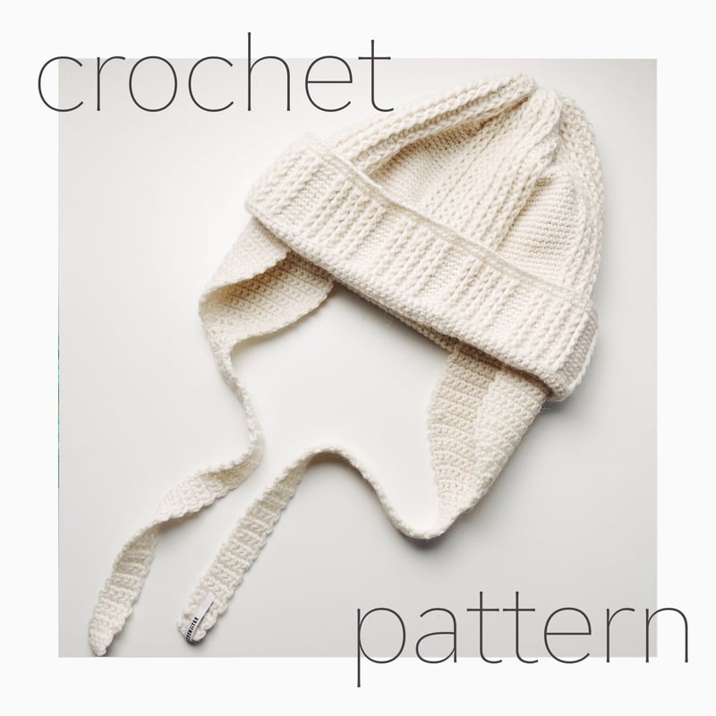 編み図のみ 棒針で編むくま耳帽子 3～6ヶ月 編み物中毒 Knitting Highさんコラボキット ダウンロードhus: フース