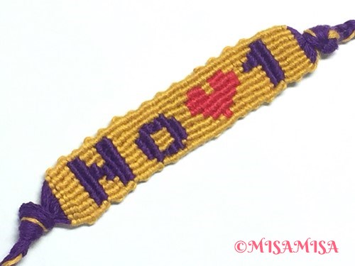 着画 名前入りミサンガ アルファベット大文字 : ミサンガブログ～Yaayaの手作りアクセサリーコレクション～