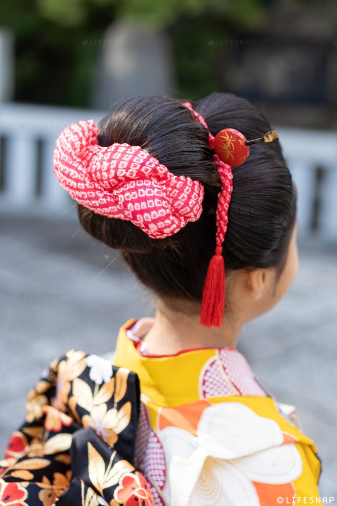 ⑦ 新日本髪 新日本髪の結い方 How to tie Japanese hair For Shichigosan - YouTube