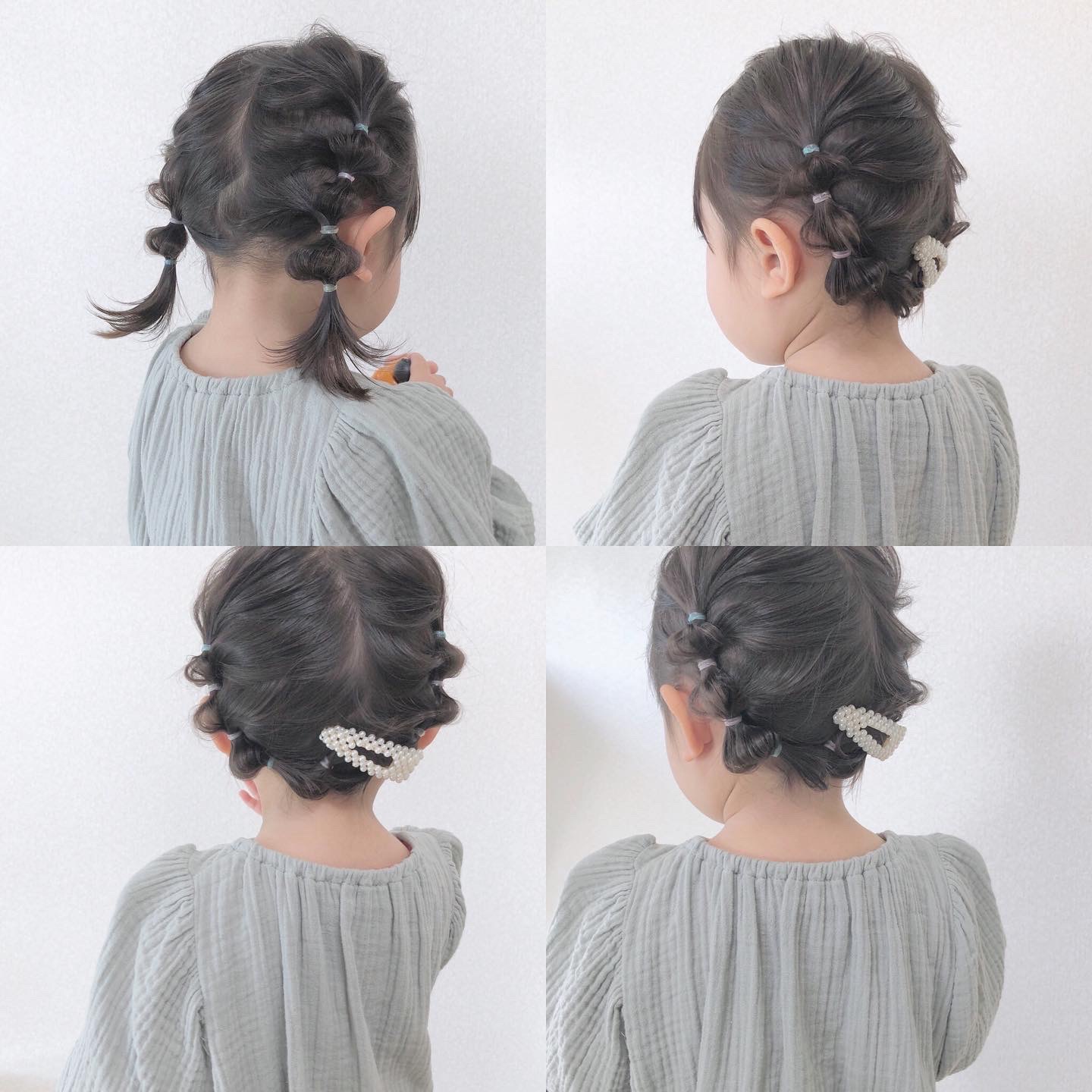 ピアノ発表会 髪型 ヘアアレンジ 子供 親子 結婚式 編み込み : 美容室エスポワール