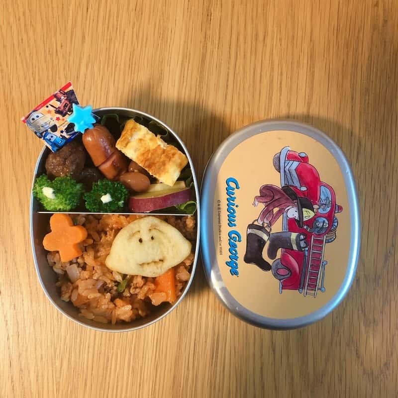 次男、年長さんに♪うっかり作ったお弁当 年長男児のお弁当朝楽キッチン～笑顔で作る♪簡単お弁当＆育児記録～