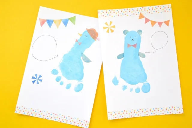 ハートフル 縦デザイン台紙セット フレーム インク 付 □ 敬老の日 手形 足形名入れインク スタンプ も選べる 説明書付き ◇ 手形足形 アート ポスター 出産 赤ちゃん ベビー -にじいろあんよ - プレゼント＆ギフトのギフトモール