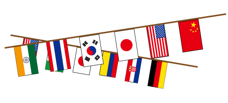 運動会の旗のフリー素材 大サイズ