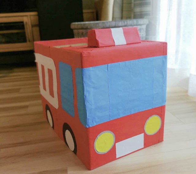 ダンボール製 手押し車 完成品- ダンボール工作の知育玩具 おもちゃ 専門店Moco-ya モコヤ