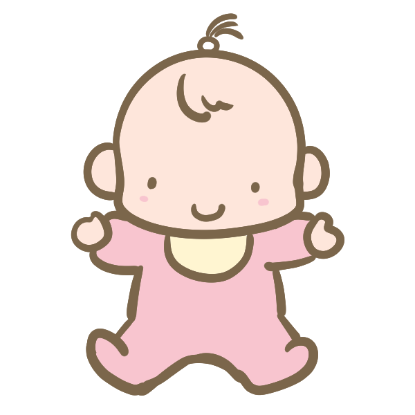 かわいい驚く赤ちゃんのイラスト素材無料ダウンロード IllustCute