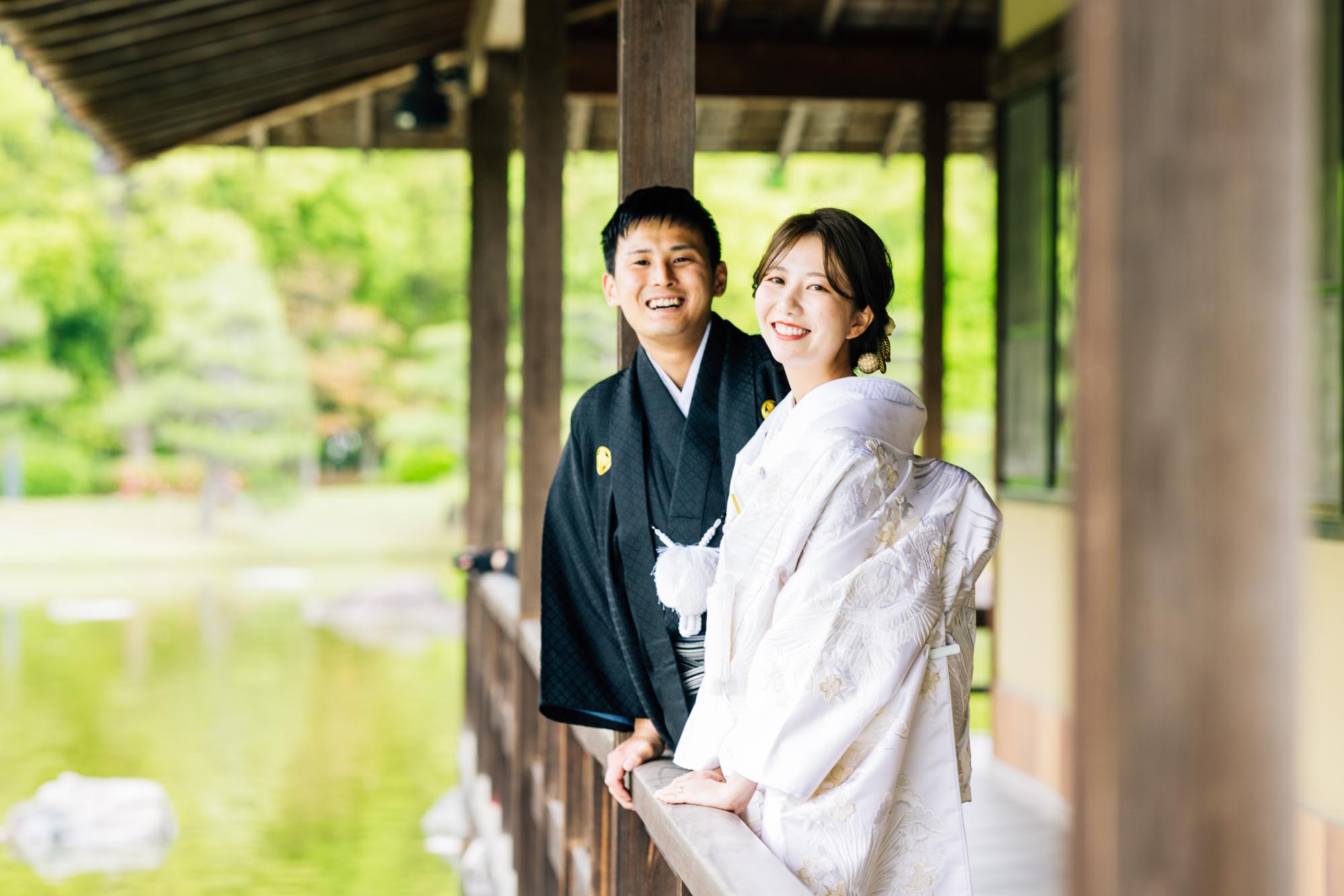 ◇大阪 万博迎賓館にて紅葉をバックに和装前撮り◇TAGAYA BRIDAL - 京都・大阪・神戸の結婚式レンタルドレス