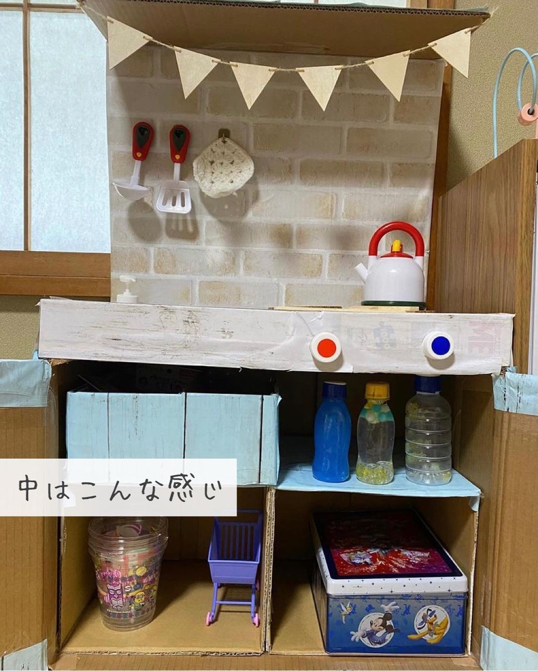 段ボールに見えない！本格手作りままごとキッチンがクオリティ高すぎ