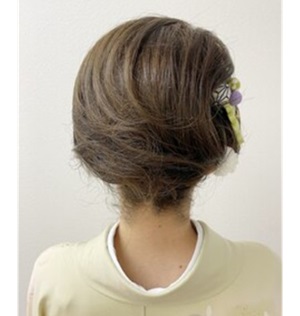 留袖ヘアセットquiltocoヘアスタイル