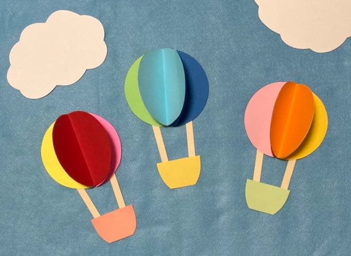 気球 バルーン 立体 製作キット 春 壁面飾り 保育 ペーパークラフト