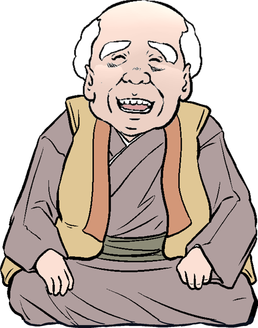 お辞儀をする高齢者の男性のイラスト無料イラスト素材のillalet