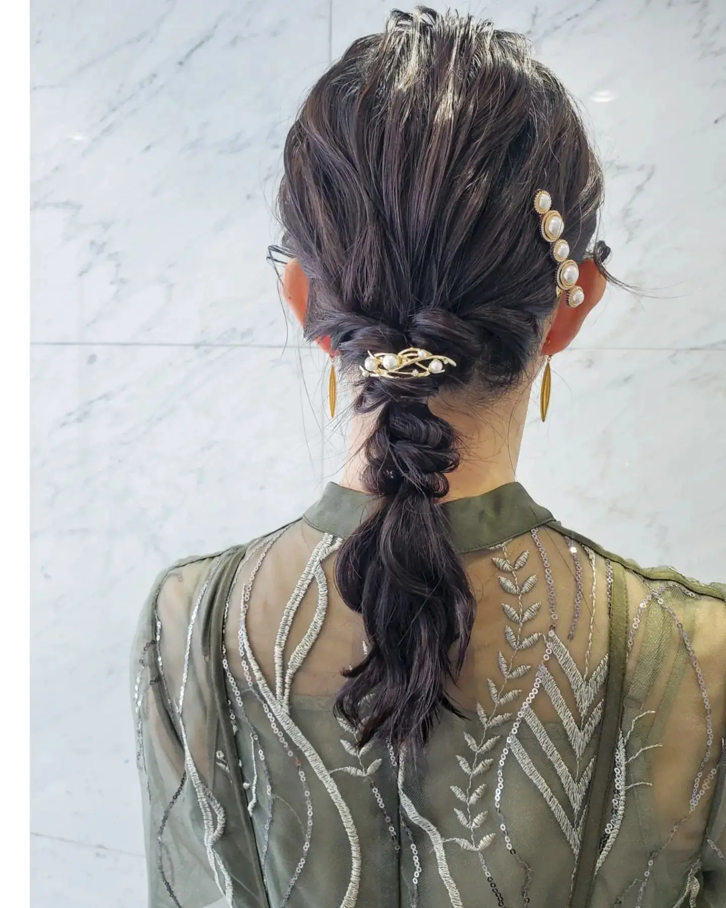 結婚お呼ばれ♡ロングヘアさんの編みおろしヘアスタイルのご相談は東京足立区北千住のCOBACOへお任せください♡ :北千住COBACO〜北千住で1番可愛いヘアセット・ヘアメイク・着物着付けのご相談はお気軽に♪〜byConseils beauté COBACO