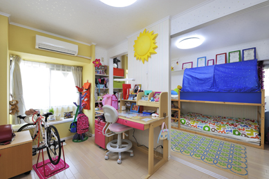 子ども部屋を仕切ってみました。岐阜の設計事務所松井設計室