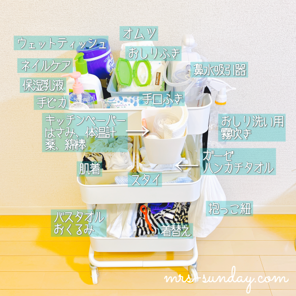 ワゴンはもう古い！？ 無印良品で作る赤ちゃんお世話セットmamatas ママタス