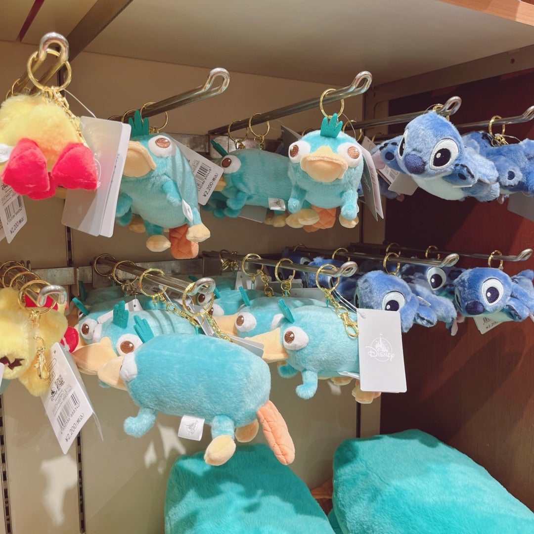 カモノハシペリー ぬいぐるみ キーチェーン ディズニーストア 2個セット