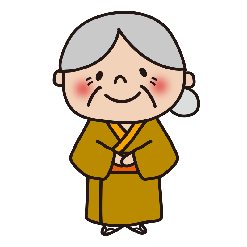 かわいいカートゥーンおばあちゃんイラスト画像とPSDフリー素材透過の無料ダウンロード - Pngtree