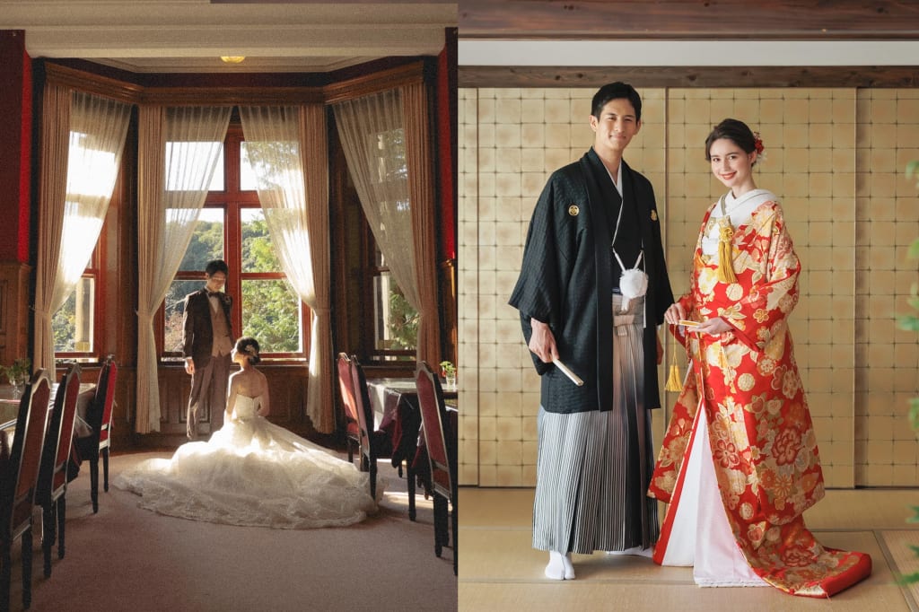 旧古河邸と旧古河庭園でフォトウエディングフォトウェディングのecoo