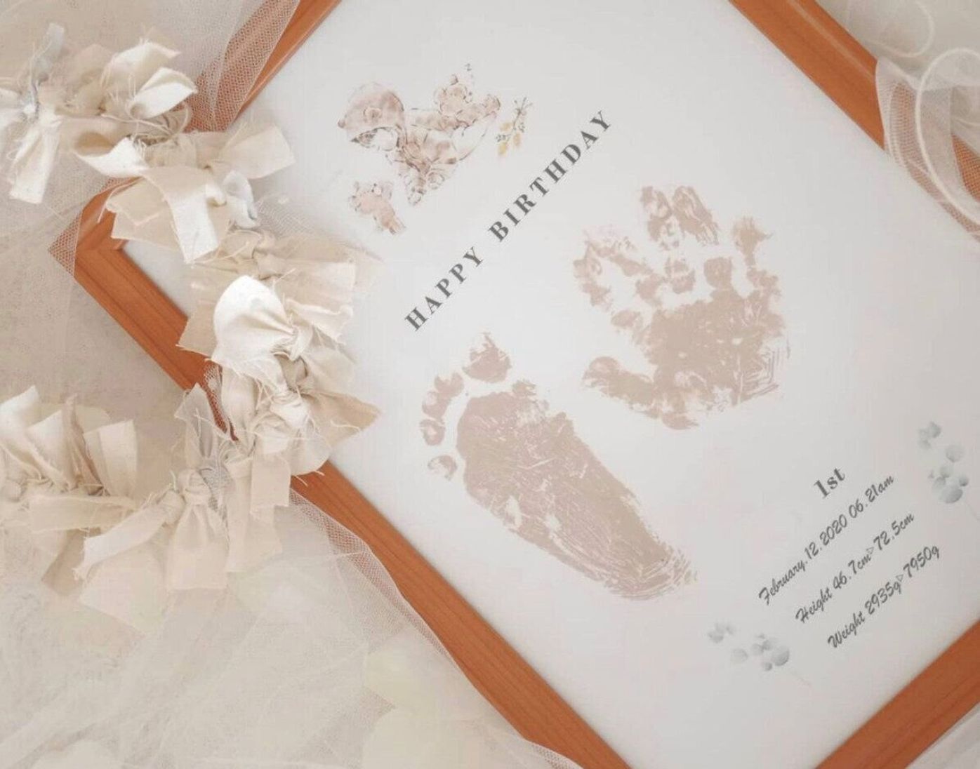 キャンバス手形足形 1歳 お仕立券お仕立券のご提出は1 15までの商品詳細ベネッセ公式通販-たまひよのマタニティ・ベビー通販