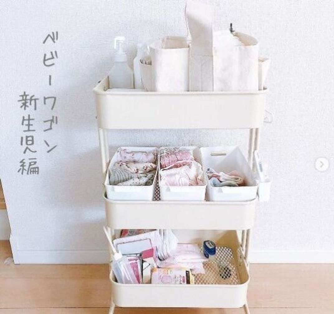 新生児 我が家のベビーグッズ収納。よく使うものを、すぐ取り出せるところへ。 - まいにちきろくノート