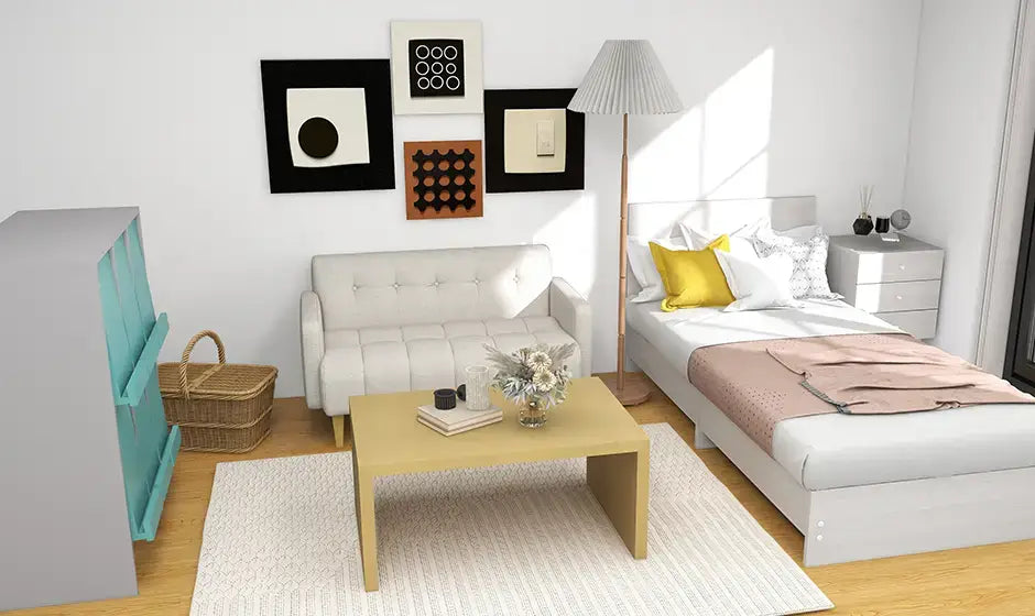 ワンルームを間仕切りするコツまとめ☆リビングと寝室の2部屋に分けるレイアウト♫