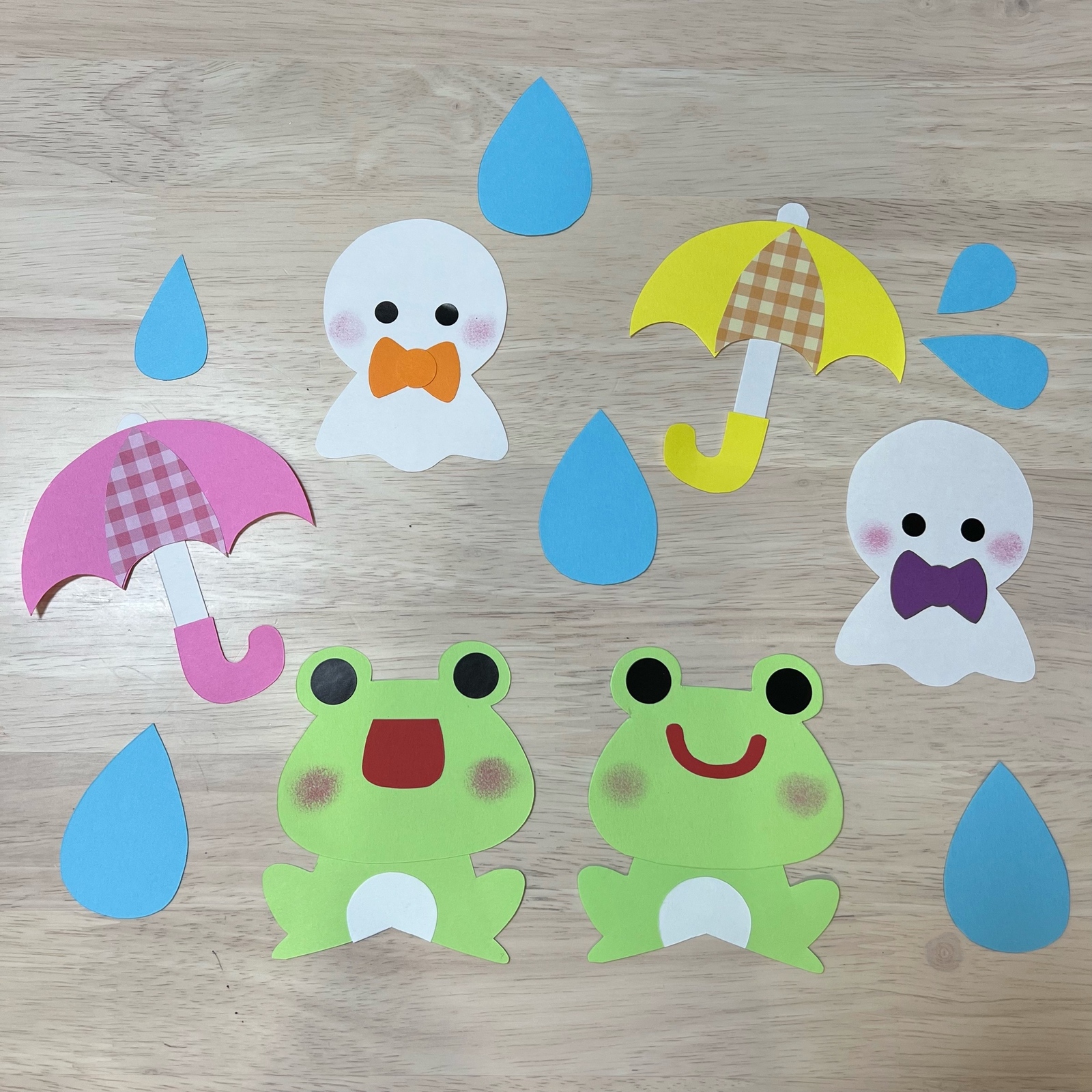 幼稚園 保育園 施設 壁面飾り 壁面 病院 春 雨 梅雨 傘 てるてる坊主 かえるの合唱 保育士 保育壁面 子ども 図書館児童館Yahoo!フリマ 旧PayPayフリマ