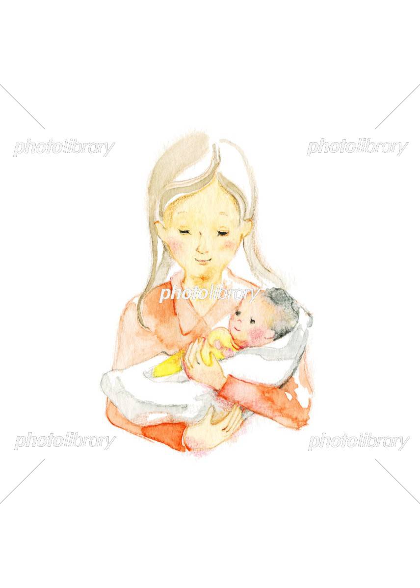 赤ちゃんを抱っこする夫婦のイラスト商用可・フリーイラスト素材ソコスト