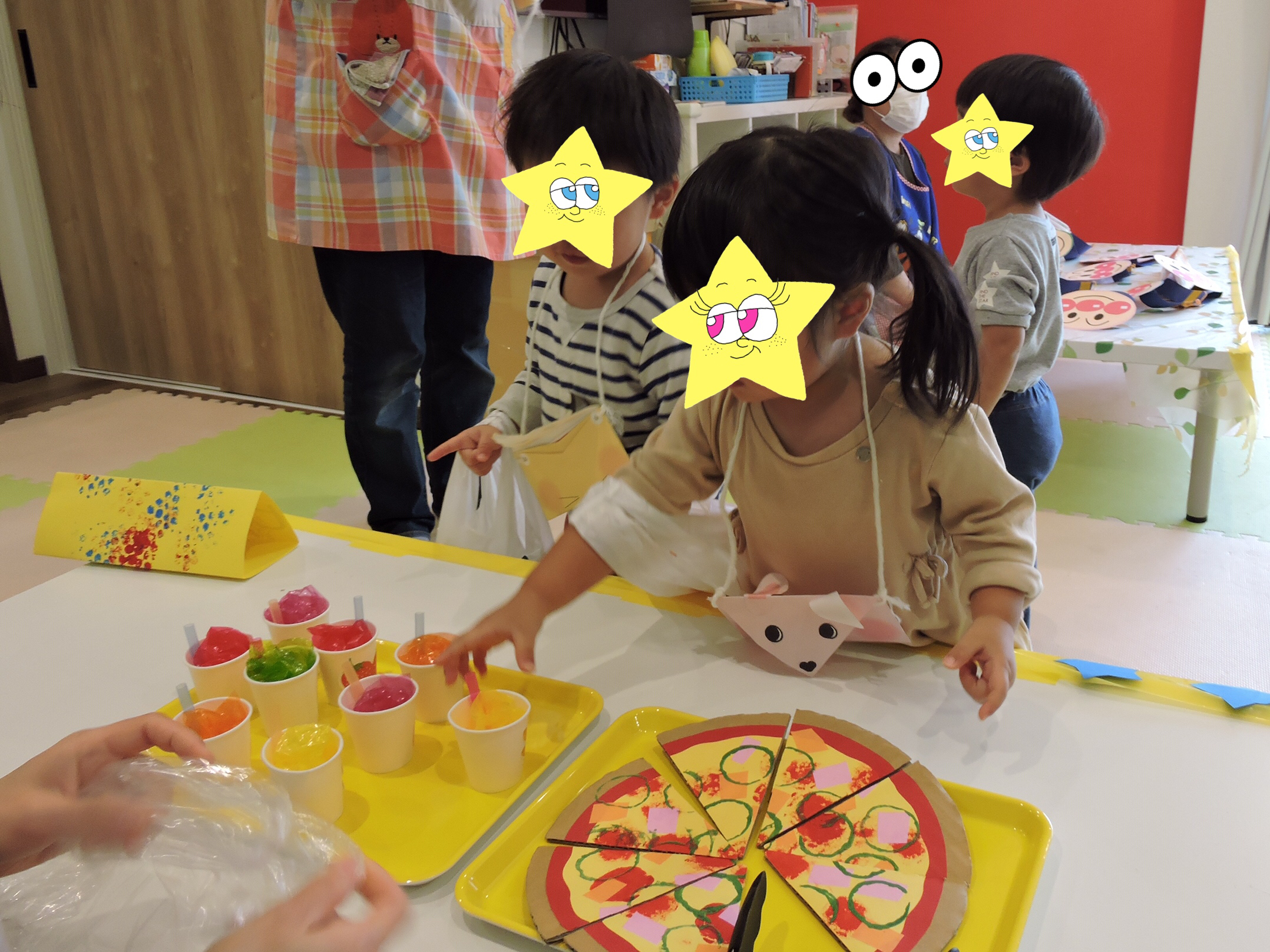 ♪たのしいようちえん♪お店屋さんごっこ ピザ屋さん 年長組