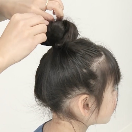 キッズヘアセット ヘアアレンジ ツインテール お団子 浴衣 祭り：L255208978セットアップ倉敷美和店 SET-UP のヘアスタイルホットペッパービューティ