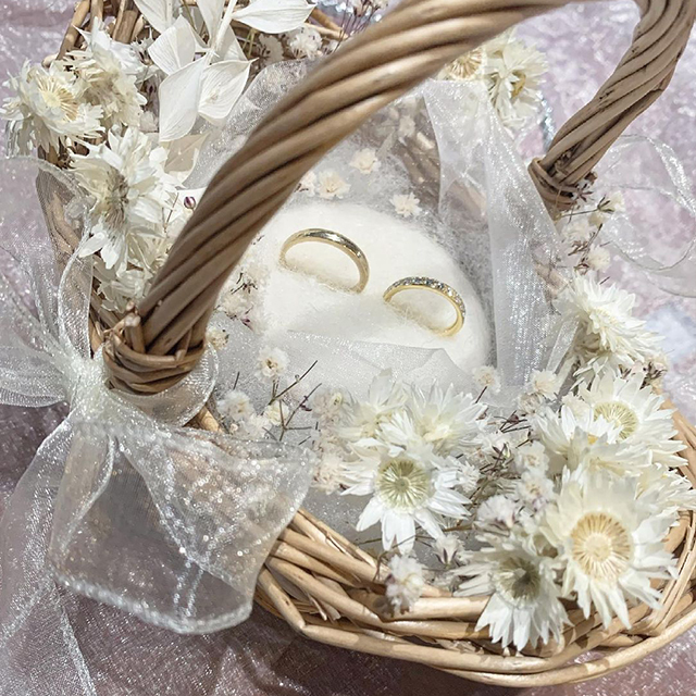 コロナ禍の結婚式⑬ 手作りのリングピロー - シンガポール もぐもぐ 駐在日記