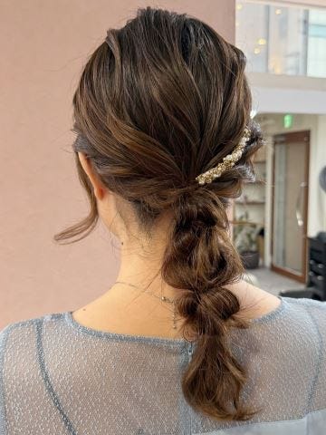 ヘアアレンジ ツインテール風 結婚式 卒業式 お呼ばれヘア：L181244536キャパサウス 春日 大野城店 CAPAsouth のヘアスタイルホットペッパービューティ