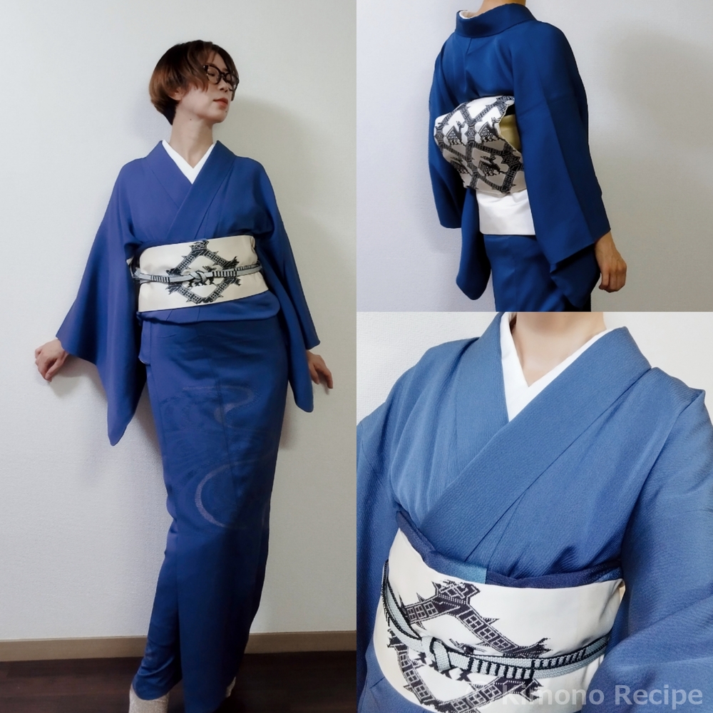 色喪服 色無地＋黒共名古屋帯の略喪服。49日を過ぎたら半喪服でもいい？ 遺族の納骨式の着物とは？！キモノ－着るなら