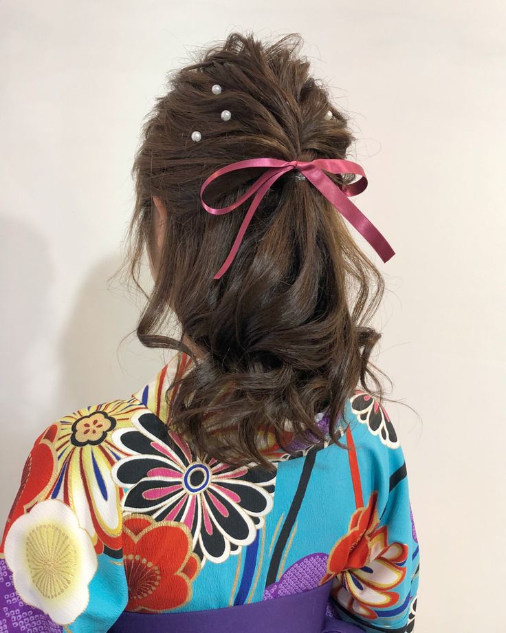 卒業式ママ必見！1分で和装ヘア簡単ヘアアレンジヘアアレンジヘアアレンジ動画ミディアムヘア福岡ヘアセットtiktok教室福岡美容室